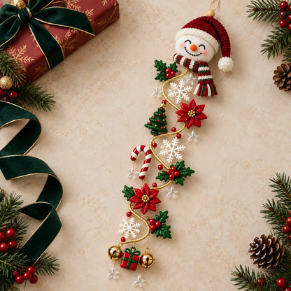 Festive Lighted Christmas Door Display