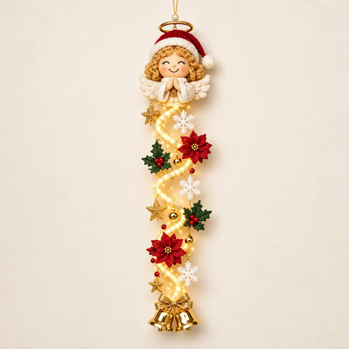 Festive Lighted Christmas Door Display