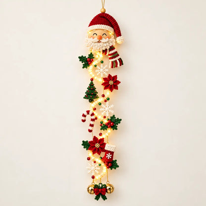 Festive Lighted Christmas Door Display